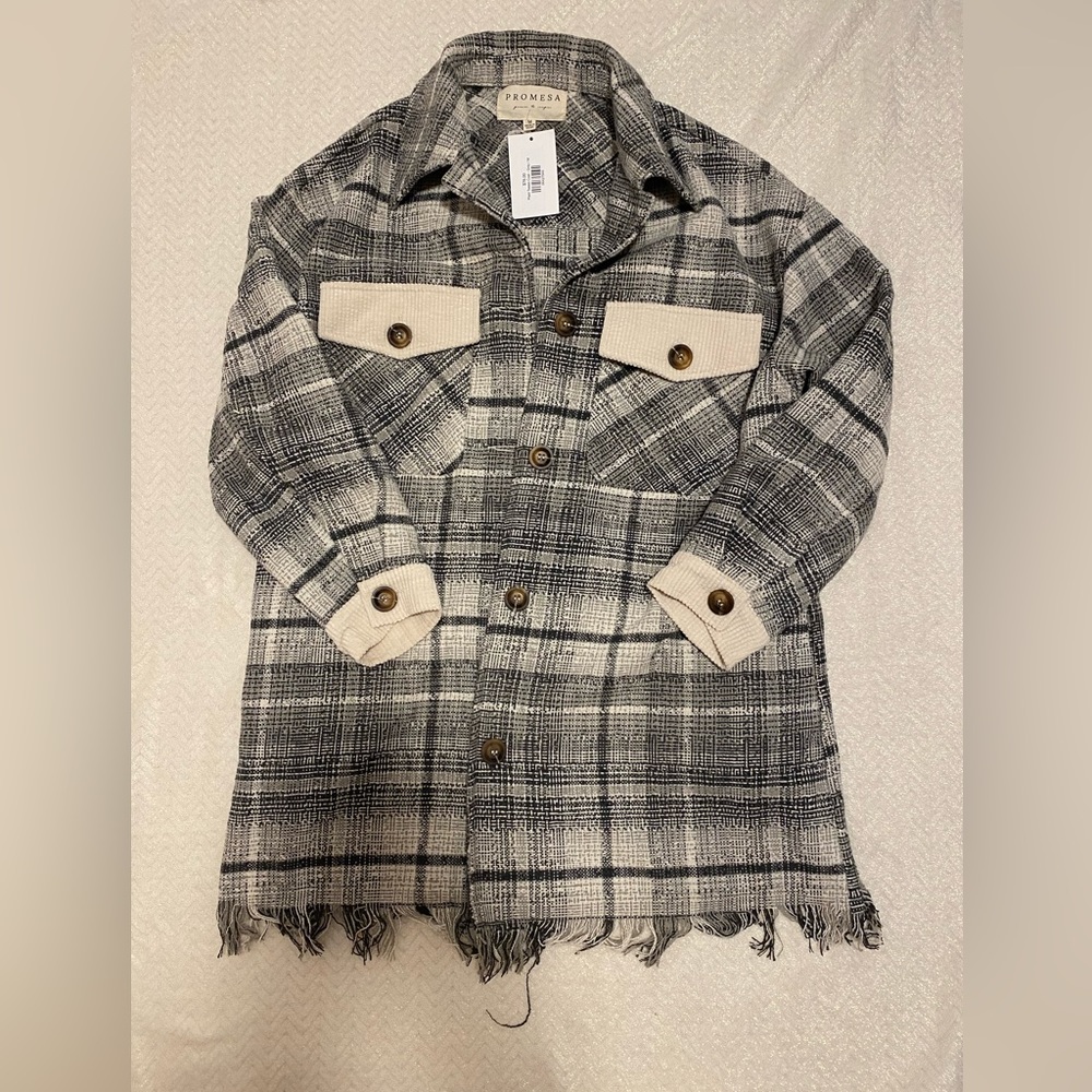 Promesa jacket, brand new Plaid tweed coat